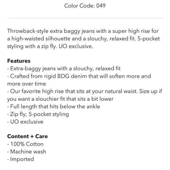 NWT BDGashed  Urban Outfitters RIh Extreme Baggy Jean - WBlack Denim - Picture 14 of 15